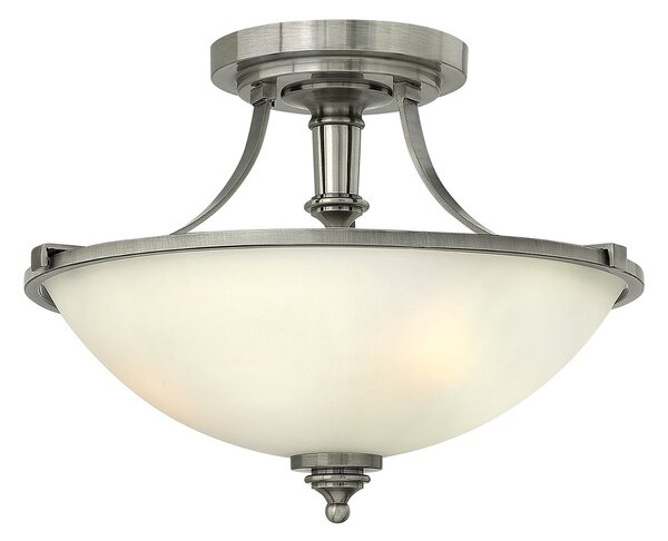 Lampada a Soffitto Industrial 3 Luci Sekhmet In Acciaio Nero E Diffusori A Cupola