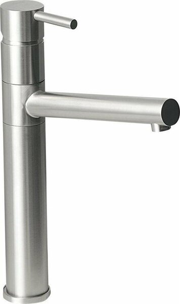 Miscelatore da cucina MINIMAL con bocca dritta, acciaio inox satinato