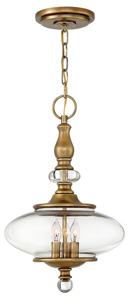 Lampadario Contemporaneo Wexley Acciaio Ottone Antico 3 Luci E14