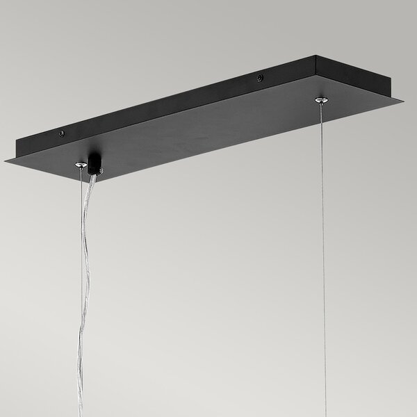 Lampadario Contemporaneo Zuma Acciaio Nero Satinato Argento 6 Luci E27