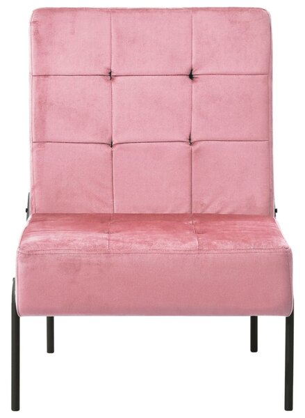 Poltrona Relax 65x79x87 cm Rosa in Velluto