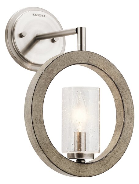 Sospensione Industrial Nordica Grand Bank Acciaio Grigio Antico Vetro 1 Luce E14
