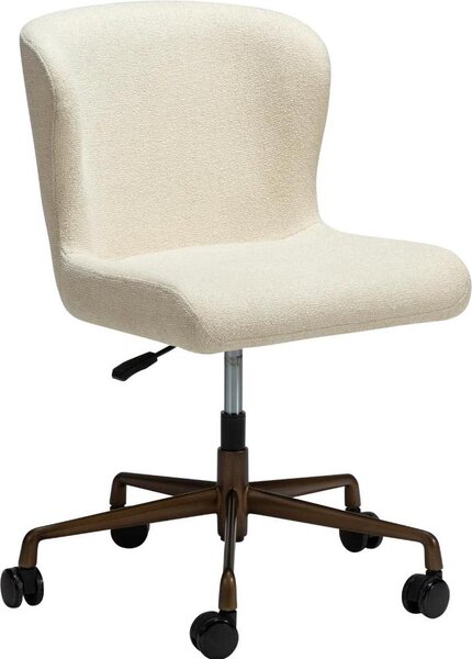 Sedia da ufficio Glam Dan-Form Bouclé bianco sporco