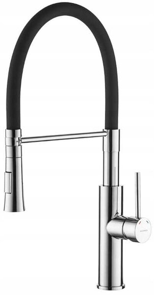 Rubinetto da cucina a U con bocca di erogazione Shire cromo nero