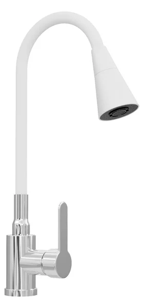 Rubinetto da cucina Rubinetto acqua Miscelatore da cucina Flessibile 2 tipi di getto Bianco 10906
