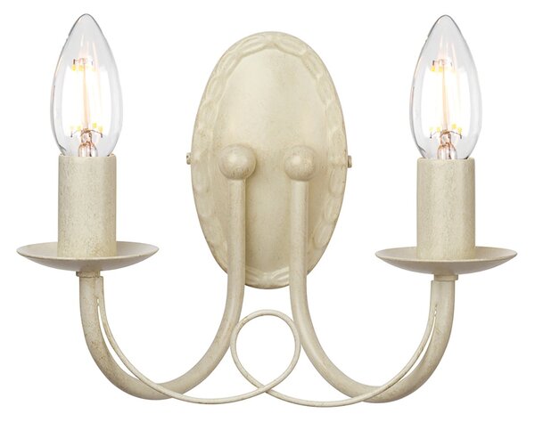 Applique Industrial Nordico Minster Acciaio Oro 2 Luci E14