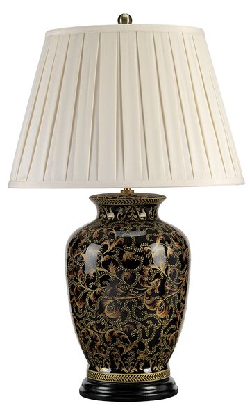 Lampada Da Scrivania Contemporanea Morris Porcellana Oro E Nero 1 Luce E27