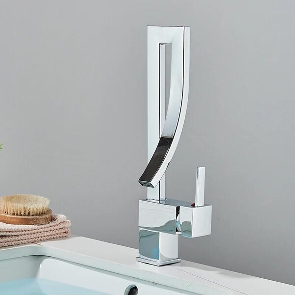 Rubinetto per lavabo, a soffitto, monocomando, cromo