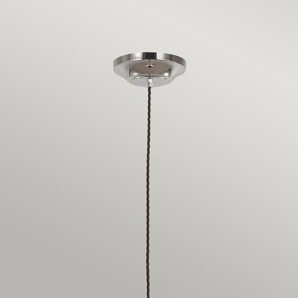 Sospensione Industrial Nordica Provence Acciaio Nichel Lucido 1 Luce E27