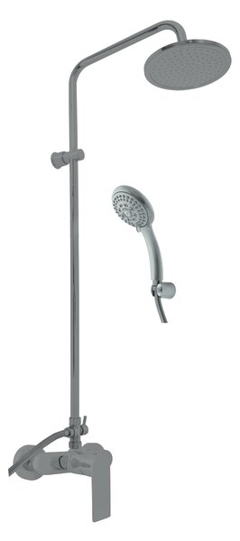Slezák-RAV Rubinetto con soffione e doccetta NIL - grigio metallo lucido, Colore: GRIGIO METALLO - lucido, Finitura superficiale: PVD, Dimensioni: 150 mm