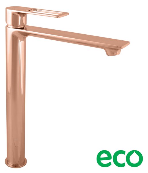 Slezák-RAV Miscelatore per lavabo, alto NIL - rosa dorato - lucido, Colore: ROSA DORATO - lucido , Finitura superficiale: PVD, Dimensione: 3/8''