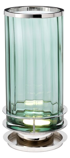 Abatjour Contemporanea Arno Acciaio Nichel Lucido Vetro 1 Luce Gx53 9W