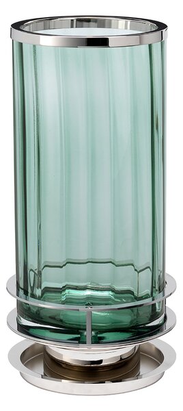 Abatjour Contemporanea Arno Acciaio Nichel Lucido Vetro 1 Luce Gx53 9W
