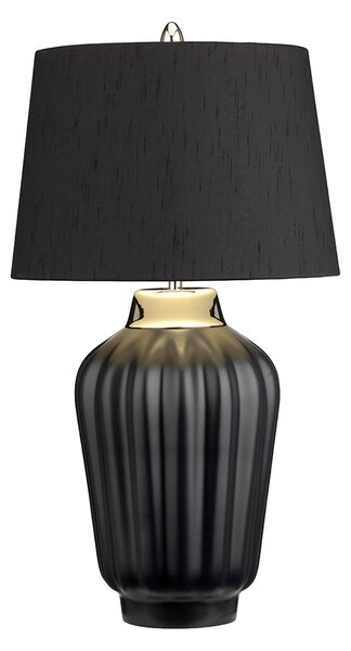 Lampada Da Scrivania Contemporanea Bexley Porcellana Nero Nichel 1 Luce E27