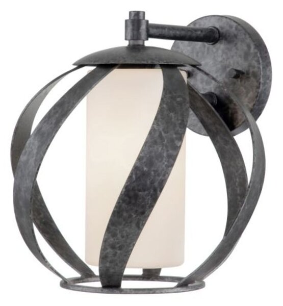 Applique Industrial Nordico Blacksmith Acciaio Nero Antico Vetro 1 Luce E27