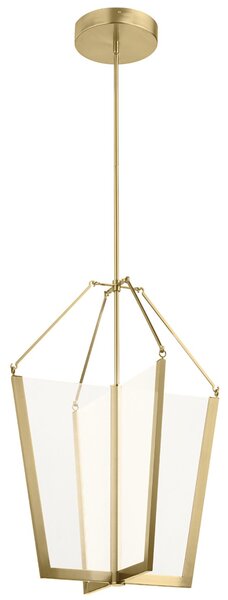 Lampadario Industrial Nordico Calters Alluminio Oro Champagne Led 72.3W 3000K