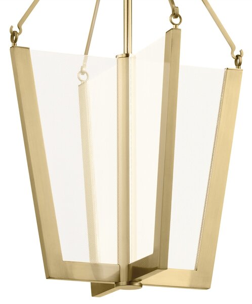 Lampadario Industrial Nordico Calters Alluminio Oro Champagne Led 49W 3000K