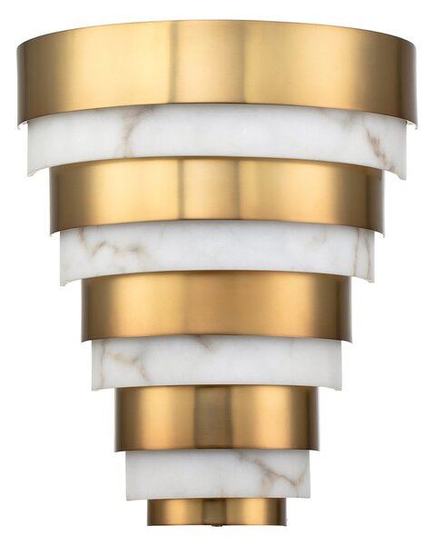 Applique Contemporanea Echelon Acciaio Ottone Antico Led 12W 3000K 1080Lm