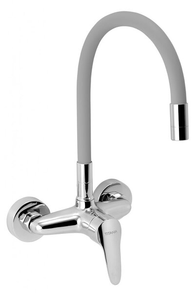 Miscelatore per lavello con braccio flessibile Titania Iris New chrome 94480,0S