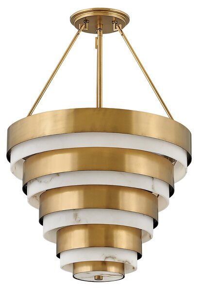 Lampadario Contemporaneo Echelon Acciaio Ottone Antico 4 Luci E14