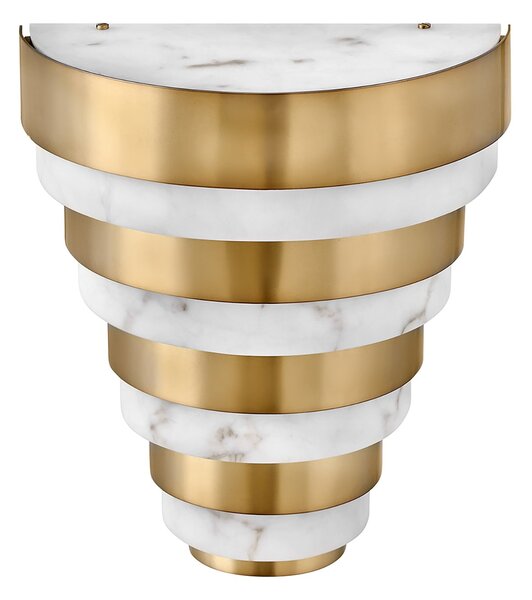 Applique Contemporanea Echelon Acciaio Ottone Antico Led 12W 3000K 1080Lm