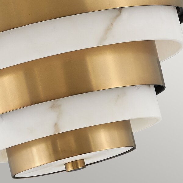 Lampada A Soffitto Contemporanea Echelon Acciaio Ottone Antico 3 Luci E14