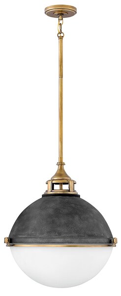 Lampadario Contemporaneo Fletcher Acciaio Zinco Antico Ottone 3 Luci E27