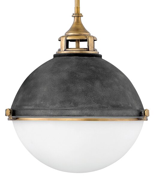 Lampadario Contemporaneo Fletcher Acciaio Zinco Antico Ottone 3 Luci E27
