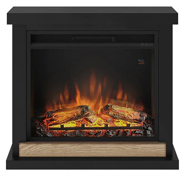 TAGU Hagen Camino elettrico nero con Powerflame da 23 pollici Camino elettrico, 1500