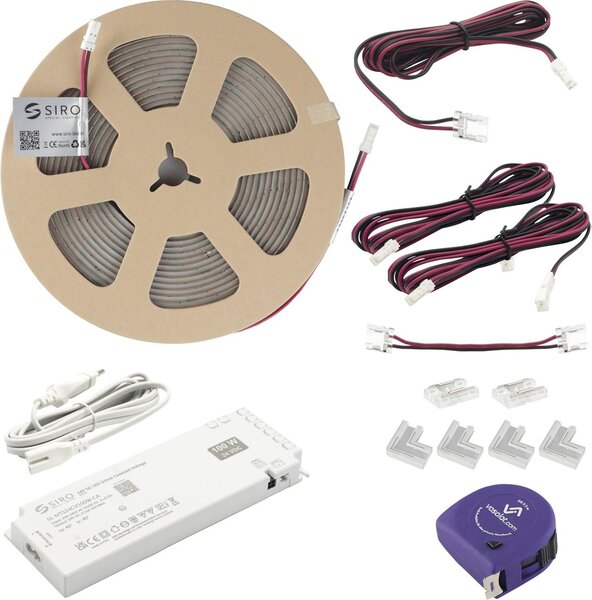 SIRO LED Set striscia LED 5 m 15 W/m 3000 K, IP20, 24 V/CC