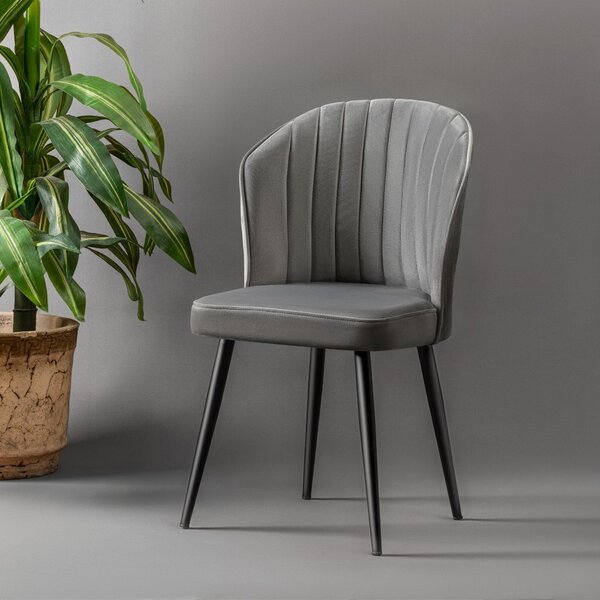 Skye Decor, Rubi - Grey, set di sedie (2 pezzi), grigio, 100 % MDF, 52 x 42 x 85 cm