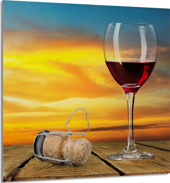 PIATTO IN VETRO PER CUCINA 60x65 Vino