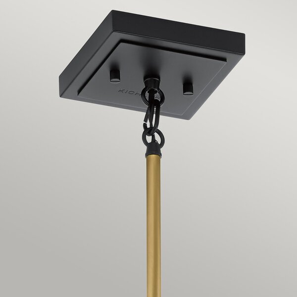 Sospensione Industrial Nordico Kitner Acciaio Ottone Vetro 1 Luce E27