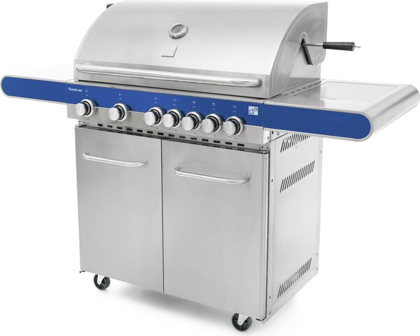 G21 Florida BBQ Griglia a gas linea Premium, 7 bruciatori + riduttore di pressione in omaggio