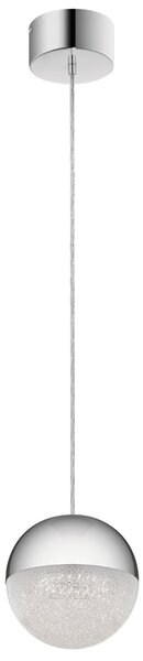 Lampadario Contemporaneo Moonlit Alluminio Cromo Lucido Led 20.9W