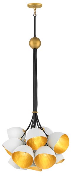 Lampadario Industrial Nordico Nula Acciaio 15 Luci E14