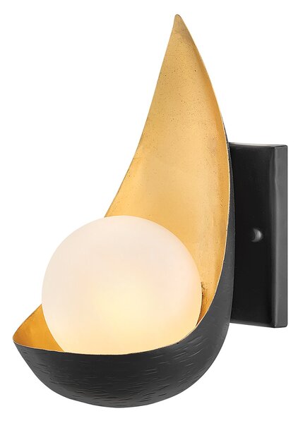 Applique Contemporanea Ren Acciaio Nero Opaco Oro 1 Luce G9 3 Ledw 3000K 300Lm