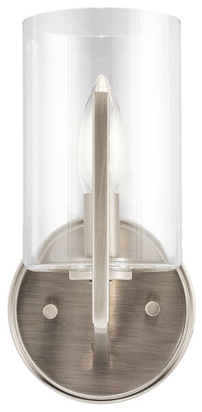 Applique Contemporanea Nye Acciaio Peltro Classico 1 Luce E14