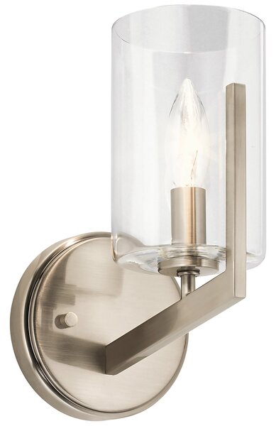 Applique Contemporanea Nye Acciaio Peltro Classico 1 Luce E14