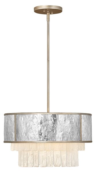 Lampadario Contemporaneo Reverie Acciaio Oro Champagne 4 Luci E14
