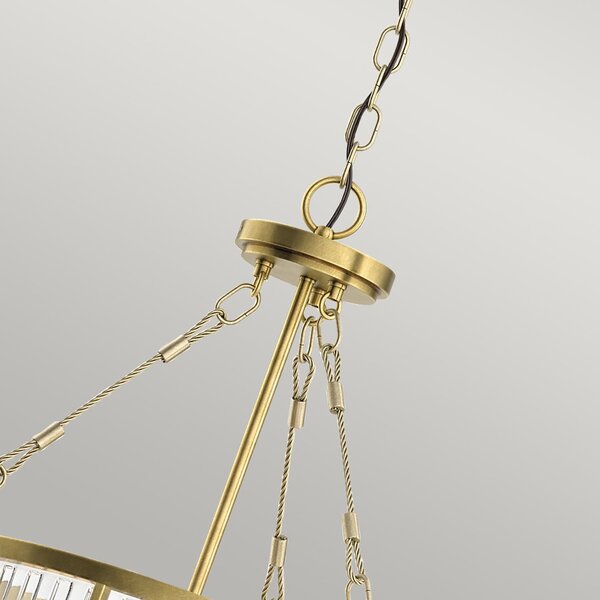Lampadario Contemporaneo Roux Acciaio Ottone Naturale 3 Luci E27