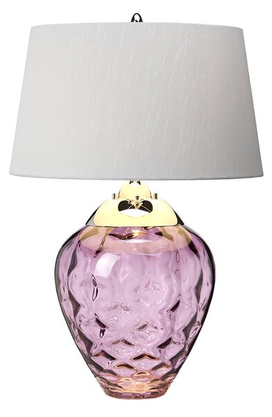 Lampada Da Scrivania Contemporanea Samara Acciaio Nichel Vetro Prugna 1 Luce E27