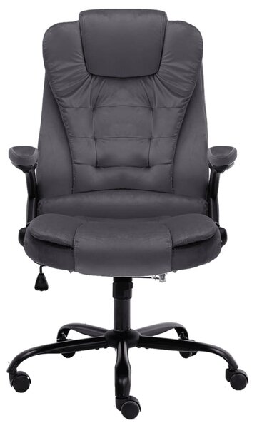 VidaXL Sedia da ufficio in velluto grigio scuro