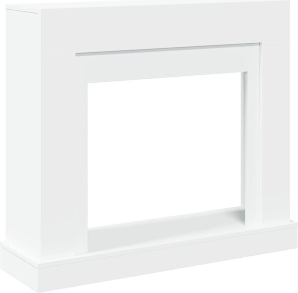Cornice per Camino Bianca 100x30x87,5 cm in Truciolato
