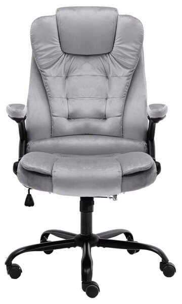 VidaXL Sedia da ufficio in velluto grigio chiaro