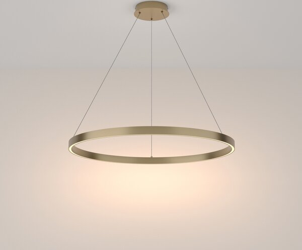 Lampada a sospensione a LED, ottone alluminio, regolabile in altezza, H 120 cm