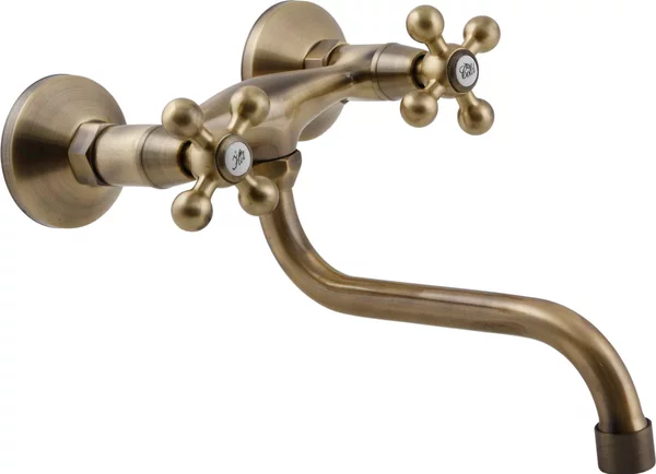 Elegante rubinetto da bagno in ottone antico tipo 'S' rubinetto da cucina vecchio retrò