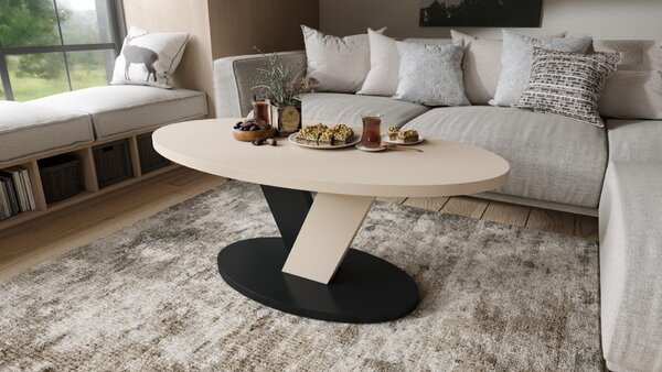 Tavolino di design Lova ovale 110x45x60 cm Tavolino da salotto Tavolino ovale Tavolino da divano