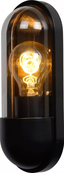 Applique da esterno nera E27 40W CAPSULE Lucide
