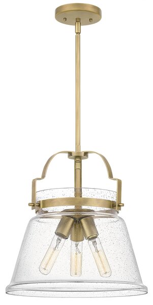 Lampadario Contemporaneo Wimberley Acciaio Ottone Antico 3 Luci E27